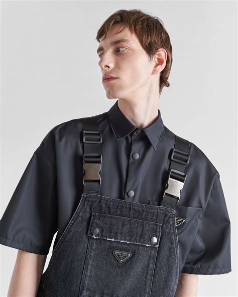 prada denim jumpsuit|Black Denim Jumpsuit .